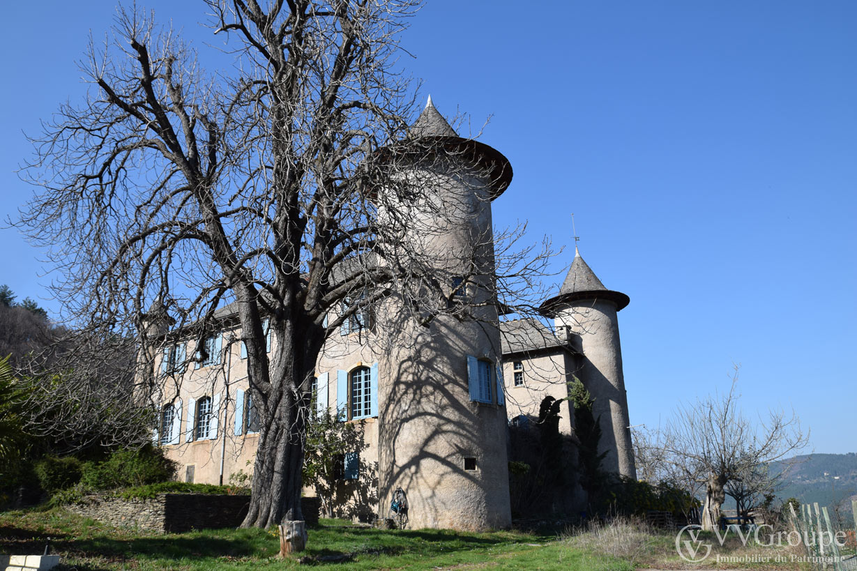 Château du 13ème siècle, dépendances et piscine sur 43 hectares, Cévennes Gard